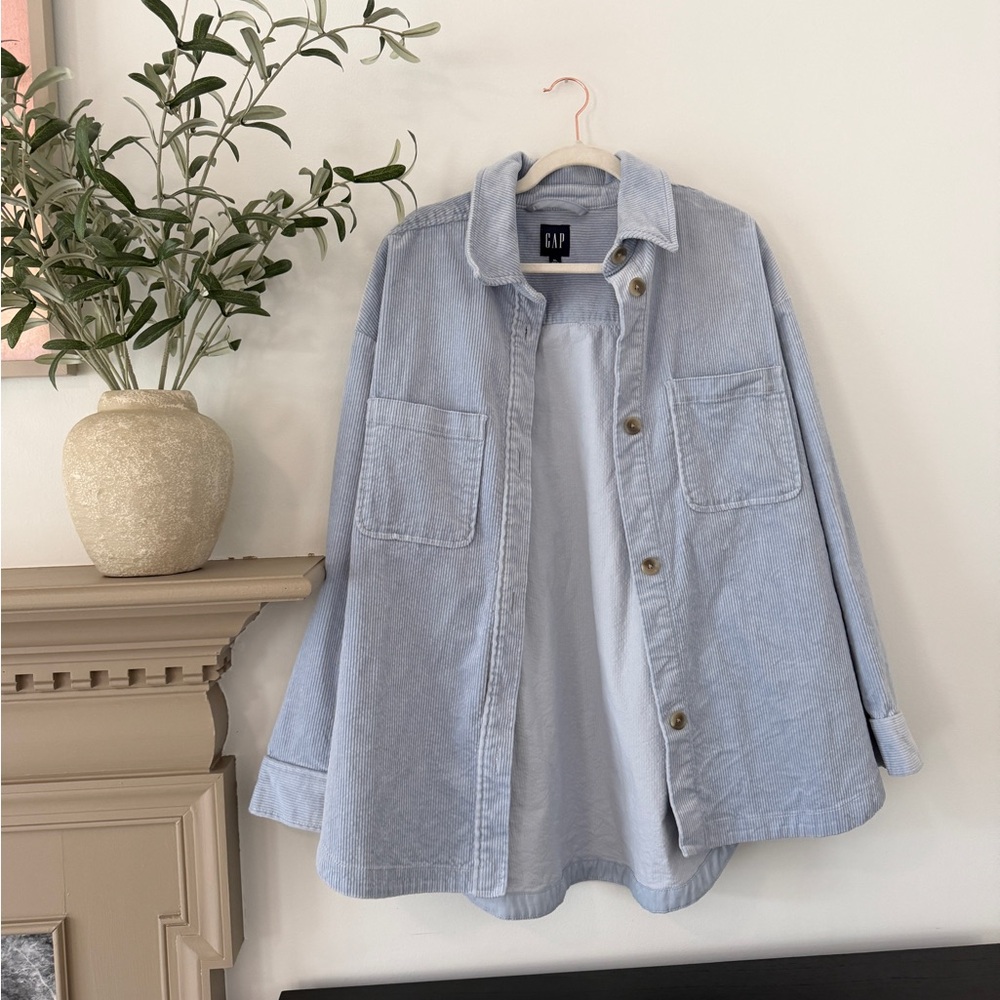 GAP Light Blue Corduroy Overshirt Jacket